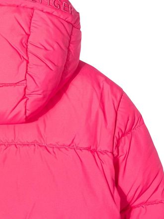 Tommy Hilfiger Hooded Recycled Polyester Puffer Jacket - Pink