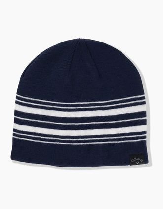 Callaway Mens Reverse Wordmark Beanie with Logo - Navy - Size: MENS
