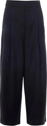 Max Mara Broeken, Dames, Blauw, XS, Wol, Wijde broek