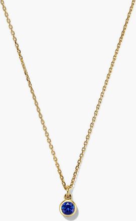 Mejuri Sia Birthstone Pendant Necklace in Lab Grown Blue Sapphire by MEJURI at Nordstrom
