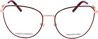 Carolina Herrera Ladies Red Rectangular Eyeglass Frames HER 0220-1