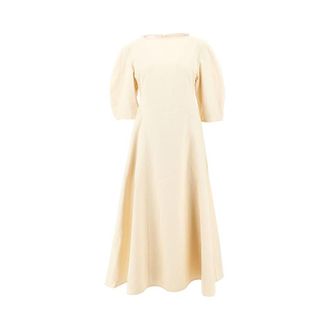 Jil Sander Coated linen midi dress Woman 36
