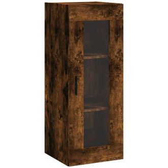 vidaXL Armario De Pared Roble Ahumado 34,5x34x90 Cm Vidaxl