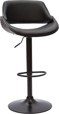 Miliboo Taburete De Cocina De Dise&ntilde;o Regulable Madera Y Metal Negro Clash