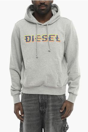 Diesel Brushed Cotton Hoodie S-GINN-K27 with Printed Logo size Xl