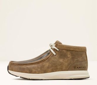 Ariat Mens Spitfire Lace Up Shoe In American Flag Print Brown Bomber