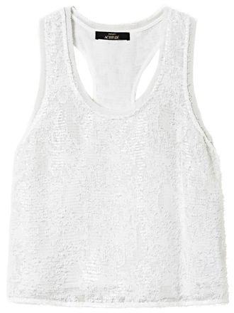 Twin-Set Tanktop verfraaid met pailletten - Wit