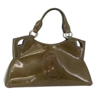 Cartier Pre-owned Vintage Handtas - Dames - Vintage Handtas - Groen - ONE Size - Leer - Vintage