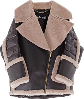Just Cavalli Montone Jacket - Dames - Jassen - Zwart - S - Leer - Jassen