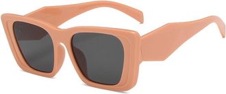 Generic Square Large Frame Sunglasses Mens And Womens Beach Vacation Party Photo Shoots Sports Sun Glasses(Orange)