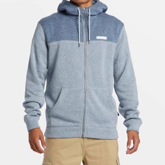Quiksilver Keller Block Zip Hoodie In Ice Flow Heather