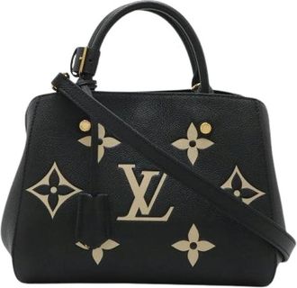 Louis Vuitton Pre-owned Montaigne BB Monogram Empreinte Handtas - Dames - Vintage Handtas - Zwart - ONE Size - Leer - Vintage