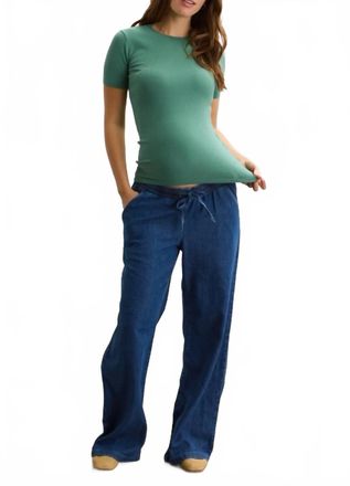 Hatch Softsculpt Sweater Tee Maternity In Juniper