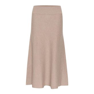 Inwear Falda de Punto Sandy Grey Melange - Skirts - Mujer - Marr&oacute;n - 2XS