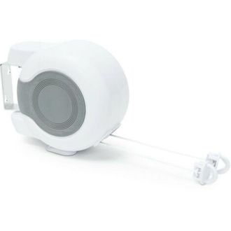 OEM Tendedero Retr&aacute;ctil Autom&aacute;tico, 2 Cables, Carcasa De Pl&aacute;stico, Soporte Met&aacute;lico, Blanco - Crezuo