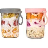 OEM La Avena Hab&iacute;a Sido Preparada El D&iacute;a Anterior, Junto Con Una Tapa, Una Cuchara Plegable Y Un Frasco De Vidrio Para Contener El Yogur Y El Parfait De A