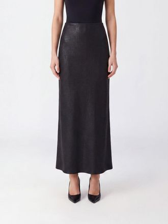 Elisabetta Franchi Gonna midi a tubino in pelle sintetica stampa cocco