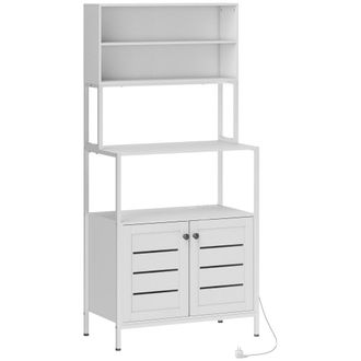 HOMCOM Estanter&iacute;a de cocina 80x42x171 cm blanco