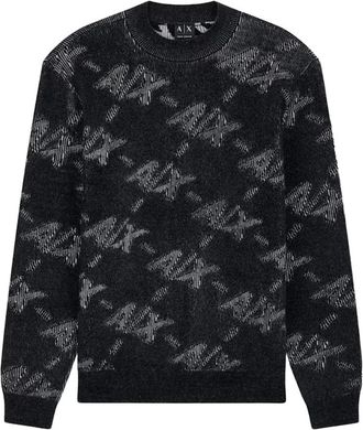 A|X Armani Exchange Trui met ronde hals - Heren - Ronde hals truien - Zwart - S - Truien & Vesten