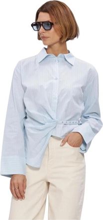 MY ESSENTIAL WARDROBE MWBella Riem Shirt - Dames - Overhemden - Blauw - M - Katoen - Overhemden