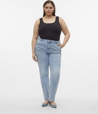 Vero Moda Curve Mom jeans azzurri-Blu
