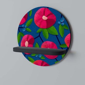 OEM Pensamientos De Primavera Estante Redondo Negro