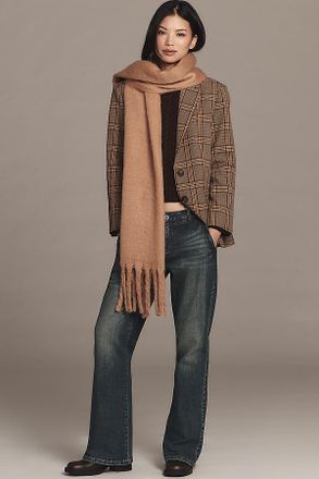 Maeve Solid Brushed Fringe Scarf