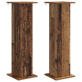 vidaXL Soporte De Plantas 2 Pcs Madera Envejecida 30,5 X 30 X 100,5 Cm Vidaxl