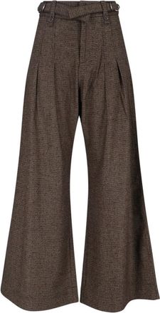 Eudon Choi Tailored Brown Trousers With Structured Silhouette