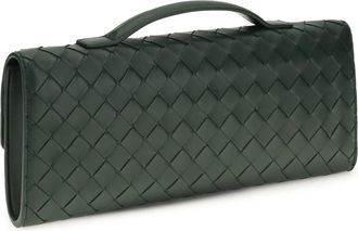 Bottega Veneta Womens Handbag Andiamo Lambskin Alpi Green-Muse Br Leather Make Up Bags