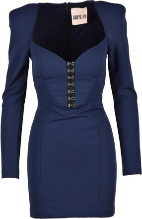 Aniye By Fitted Mini Dress with Deep Square Neckline