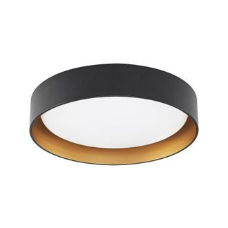 Lindby L&aacute;mpara de techo LED de Pl&aacute;stico Negro
