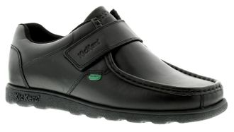 Kickers New Mens/Gents Black Fragma Touch Fastening School Shoes. Leather (archived) - Size UK 12