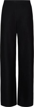 Vince Italiaanse Bias Pantalon met Hoge Taille in Wolmix - Dames - Wijde Broeken - Zwart - S - Wol - Broeken