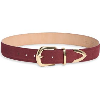 B-Low The Belt Marc Suede Belt in Burgundy Gold at Nordstrom, Size X-Small