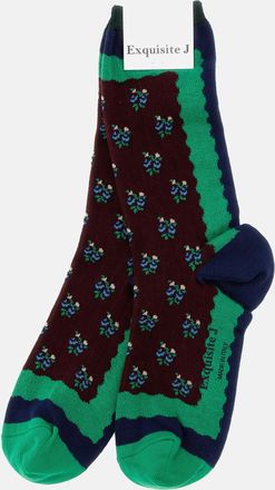 Exquisite J Mid-lenght Cotton Blend Socks