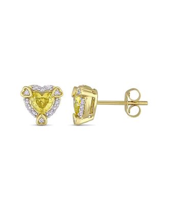 Rina Limor 14K 0.73 Ct. Tw. Diamond Heart Studs