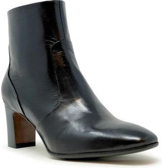 Mara Bini Black Leather Gina Ankle Boots