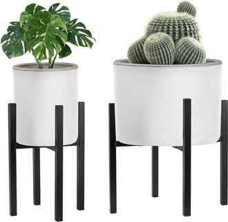 Sorbus Adjustable Plant Stand Black