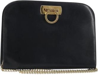 Ferragamo Pre-owned Leren Schoudertas - Dames - Vintage Schoudertas - Zwart - ONE Size - Leer - Vintage