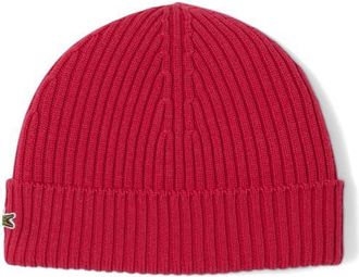 Lacoste Wool Cuff Beanie in Bigarreau Cherry at Nordstrom