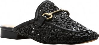 Diba Womens Cora Woven Leather Mules In Black