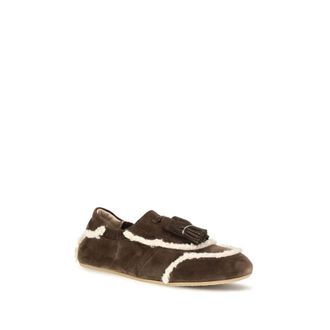 Fratelli Rossetti Suede Tassel Flat - Brown