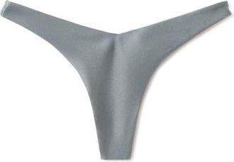 Mango V-Cut Tanga Bikini Bottoms in Grey at Nordstrom, Size X-Small