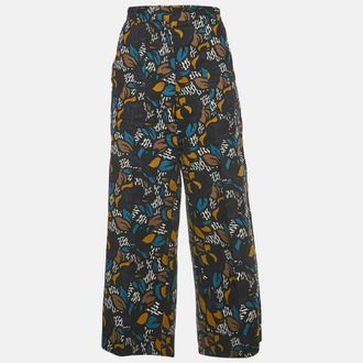 Max Mara SMax Mara Multicolour Cotton Blend Wide Leg Trousers M/Waist 32