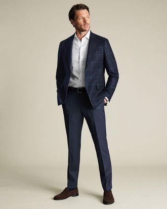 CHARLES TYRWHITT Wool Texture Twill Jacket