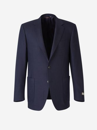 Canali Linen And Wool Blazer