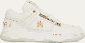 Amiri Mens MA-1 Leather High-Top Sneakers