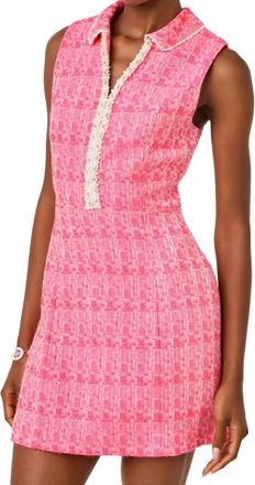Lilly Pulitzer Twila Skirted Romper In Cherry Blossom Pink Blurred Lines Boucle
