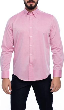 Vella Pais Avalon Slim Fit Cotton Dress Shirt in Red at Nordstrom Rack, Size Xxx-Large